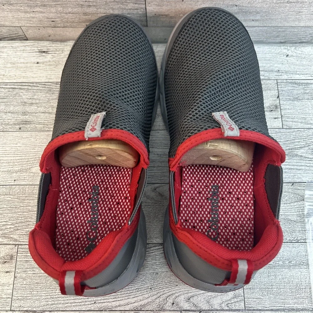 Columbia Gray Red Unisex Big Kid  Slip‎ On Moccaswim Water Techlite Shoe Size 5